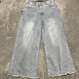 Democracy Jeans Womens 16 (35x26) Ab Technology Wide Leg Baggy High Rise Cropped